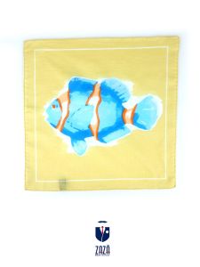 Yellow  linen pocket square NEMO