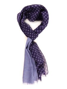 Scarf blue in pure cotton TABLET