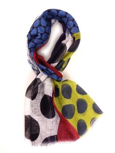 Scarf navy blue in pure linen SFERE