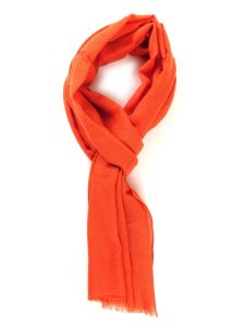 Scarf orange in wool/silk SIENNA