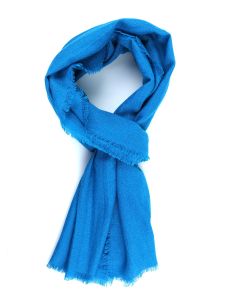 Silk/ cashmere scarf  SAVERI Tourquoise 